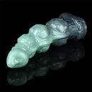 8.85in Platinum Silicone Fantasy Penis Sleeve Dildo For Thickening Cock Toy