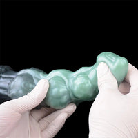 8.85in Platinum Silicone Fantasy Penis Sleeve Dildo For Thickening Cock Toy