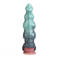 8.85in Platinum Silicone Fantasy Penis Sleeve Dildo For Thickening Cock Toy