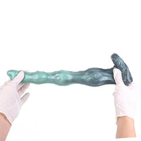 8.85in Platinum Silicone Fantasy Penis Sleeve Dildo For Thickening Cock Toy