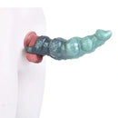 8.85in Platinum Silicone Fantasy Penis Sleeve Dildo For Thickening Cock Toy