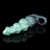8.85in Platinum Silicone Fantasy Penis Sleeve Dildo For Thickening Cock Toy