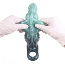 8.85in Platinum Silicone Fantasy Penis Sleeve Dildo For Thickening Cock Toy