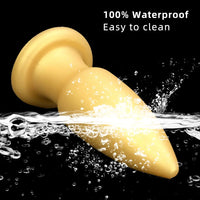 8.85in Premium Gold Soft Liquid Silicone Big Butt Plug Dildo Sex Toy