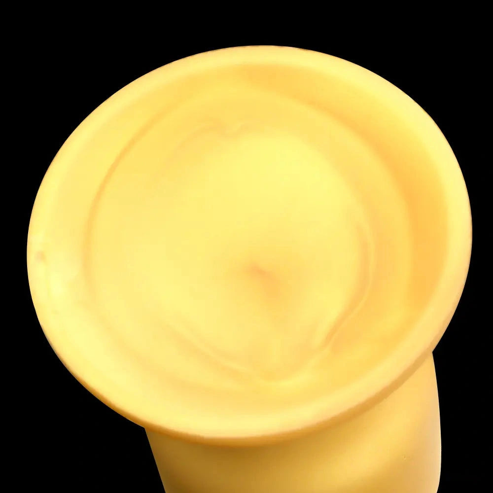 8.85in Premium Gold Soft Liquid Silicone Big Butt Plug Dildo Sex Toy
