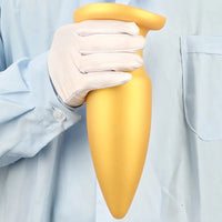 8.85in Premium Gold Soft Liquid Silicone Big Butt Plug Dildo Sex Toy