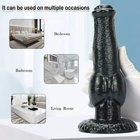 8.85in Realistic Animal Dog Knotted PVC Big Dildo For Women Men