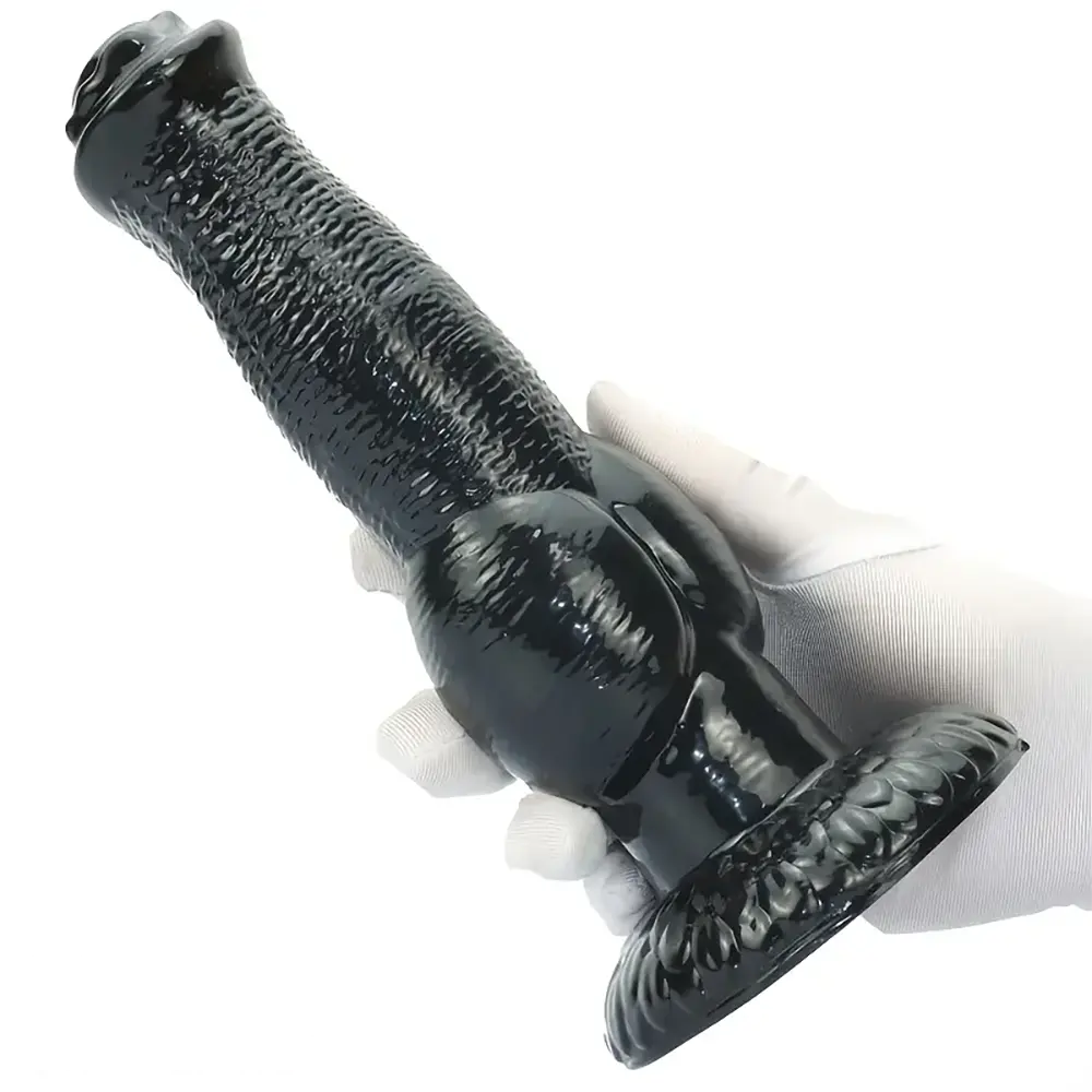 8.85in Realistic Animal Dog Knotted PVC Big Dildo For Women Men