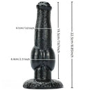 8.85in Realistic Animal Dog Knotted PVC Big Dildo For Women Men