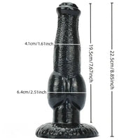 8.85in Realistic Animal Dog Knotted PVC Big Dildo For Women Men