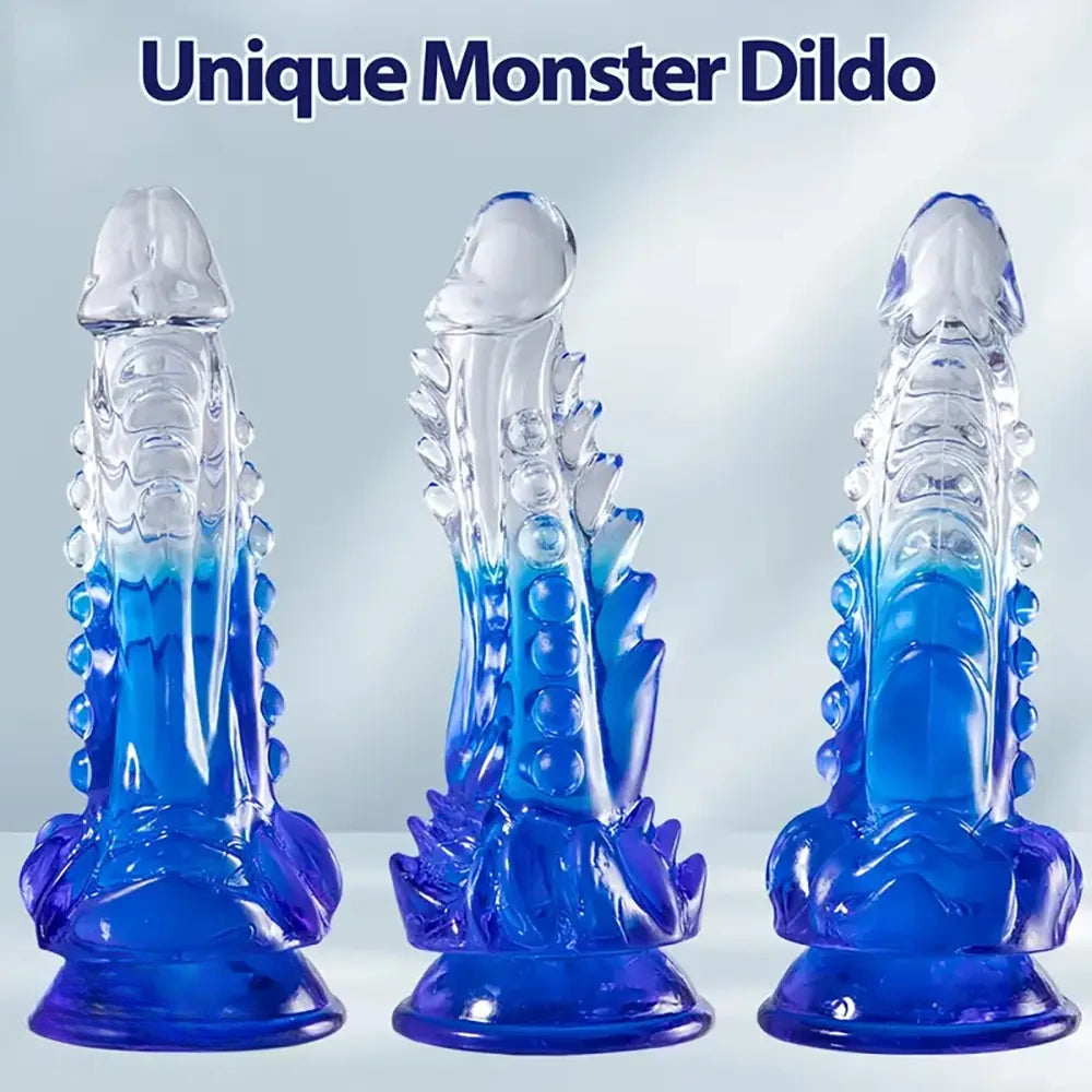 8.85in Realistic Dragon Weird Monster Dildo Suction Cup Sex Toy