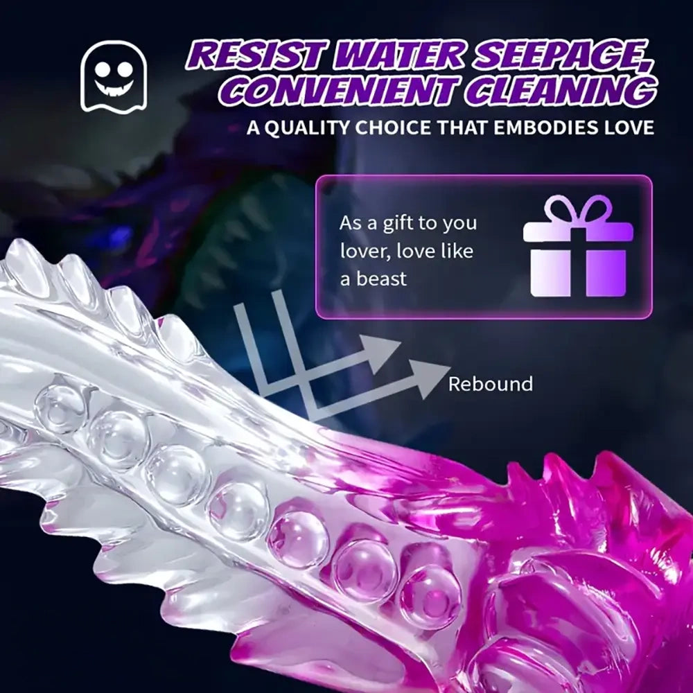 8.85in Realistic Dragon Weird Monster Dildo Suction Cup Sex Toy