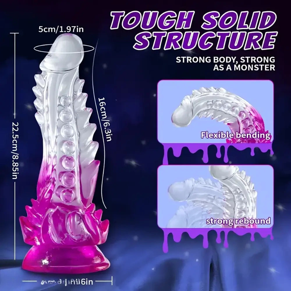 8.85in Realistic Dragon Weird Monster Dildo Suction Cup Sex Toy