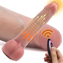 8.85in Realistic Expandable Heated Silicone Tongue Female Dildo