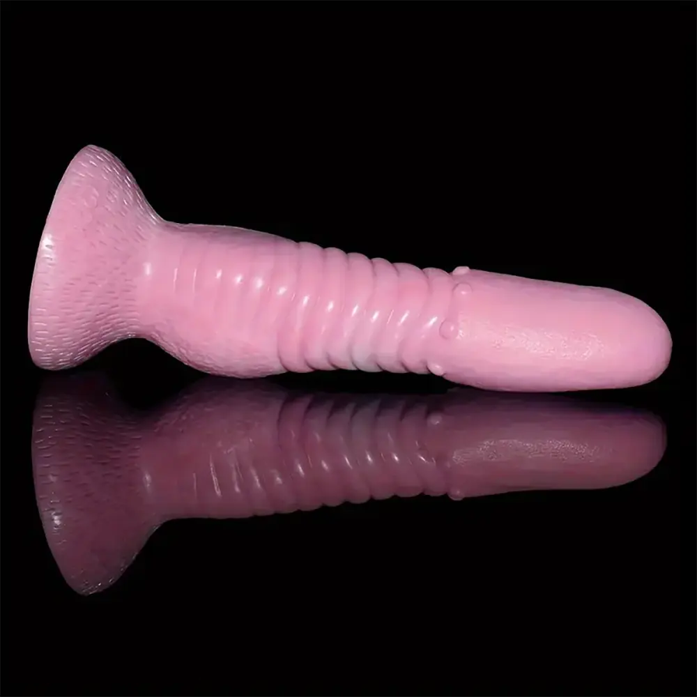 8.85in Realistic Tongue Knot Silicone Fantasy Odd Big Dildo Sex Toy