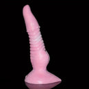 8.85in Realistic Tongue Knot Silicone Fantasy Odd Big Dildo Sex Toy
