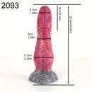 8.85in Realistic Tongue Knot Silicone Fantasy Odd Big Dildo Sex Toy