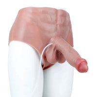 8.85in Solid Dildo Panty Lifelike One-Piece Penis Silicone Vagina Massager