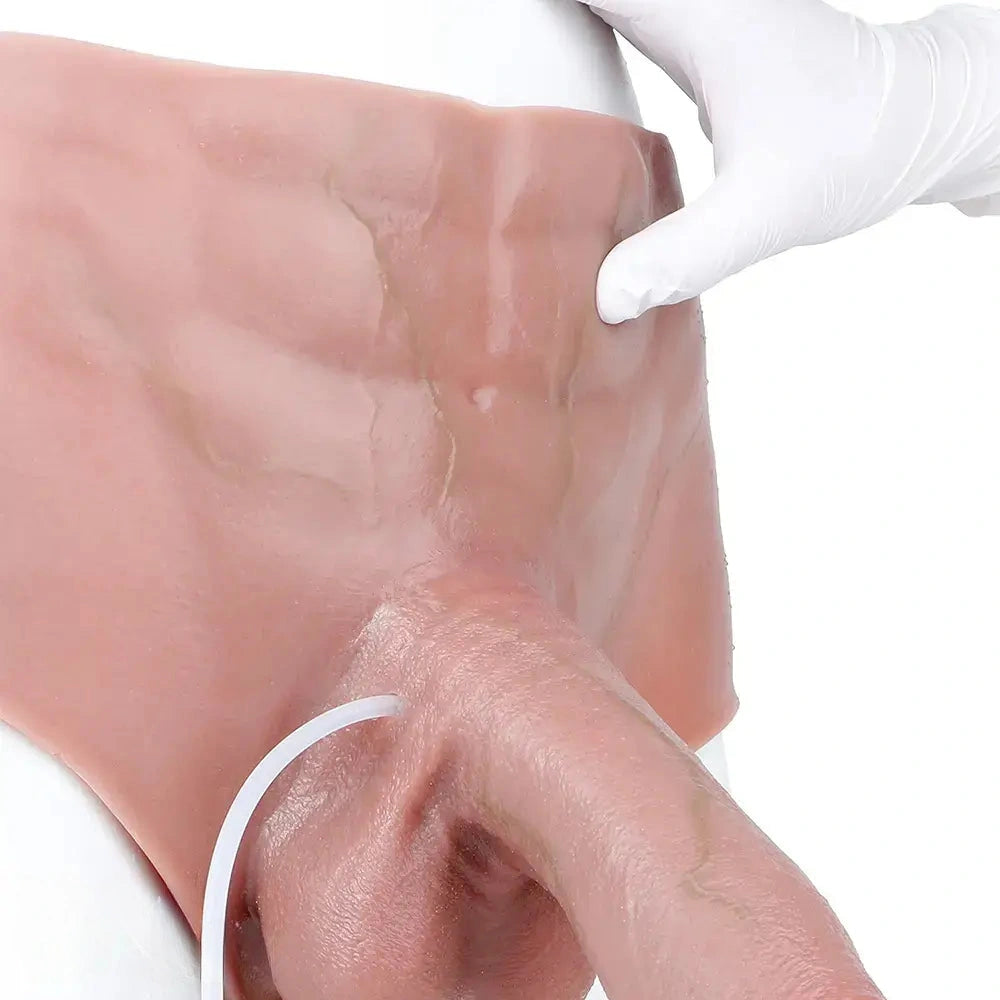 8.85in Solid Dildo Panty Lifelike One-Piece Penis Silicone Vagina Massager