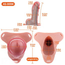 8.85in Strap on Hollow Lifelike Silicone Cock Cage Dildo For Chastity Cock