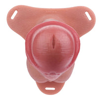 8.85in Strap on Hollow Lifelike Silicone Cock Cage Dildo For Chastity Cock