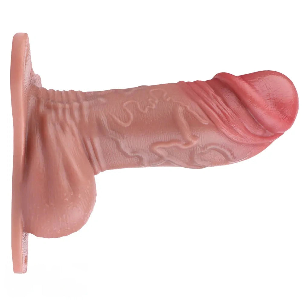 8.85in Strap on Hollow Lifelike Silicone Cock Cage Dildo For Chastity Cock
