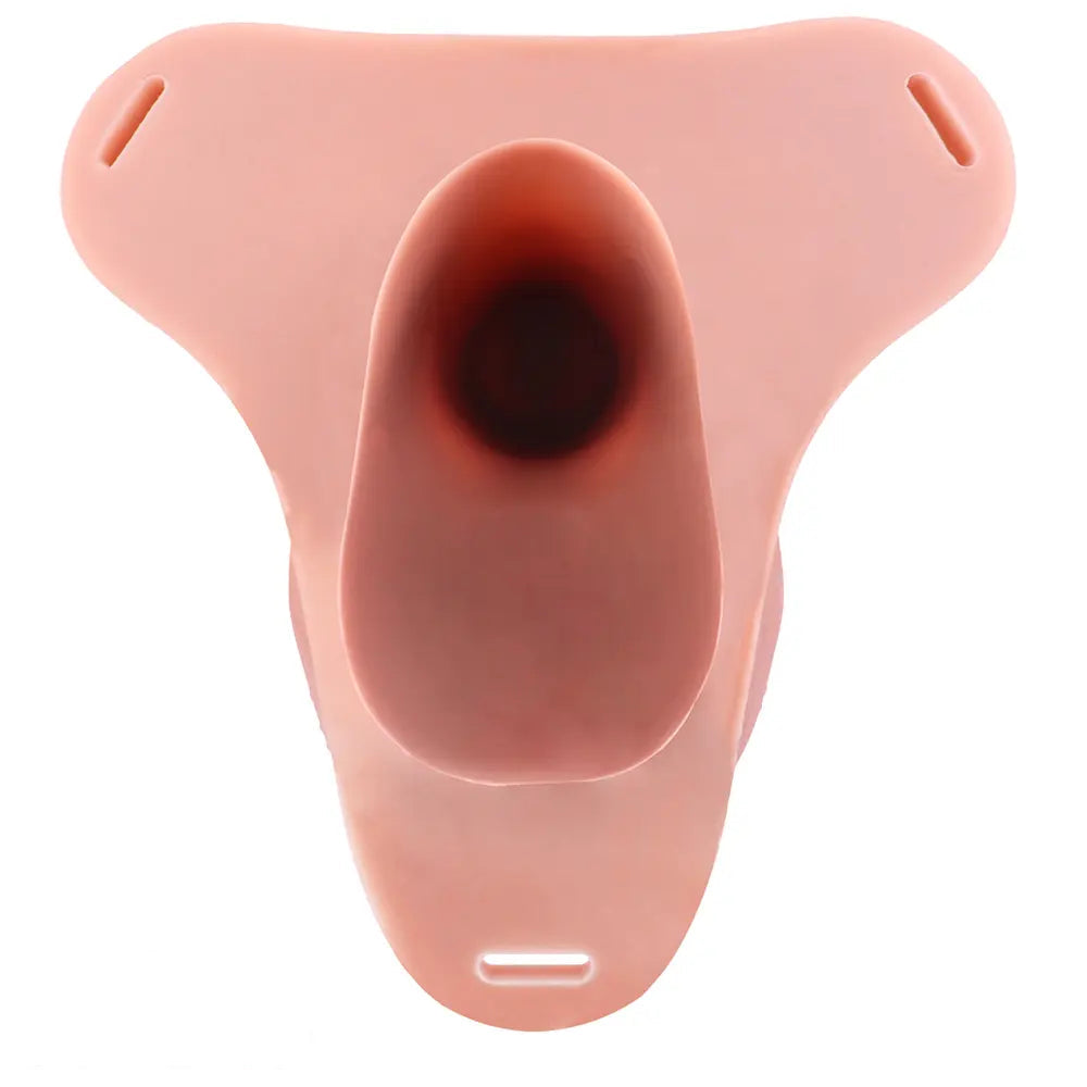 8.85in Strap on Hollow Lifelike Silicone Cock Cage Dildo For Chastity Cock