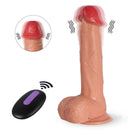 8.85in TPE 20 Frequencies Vibrating Modes Realistic Remote Dildo