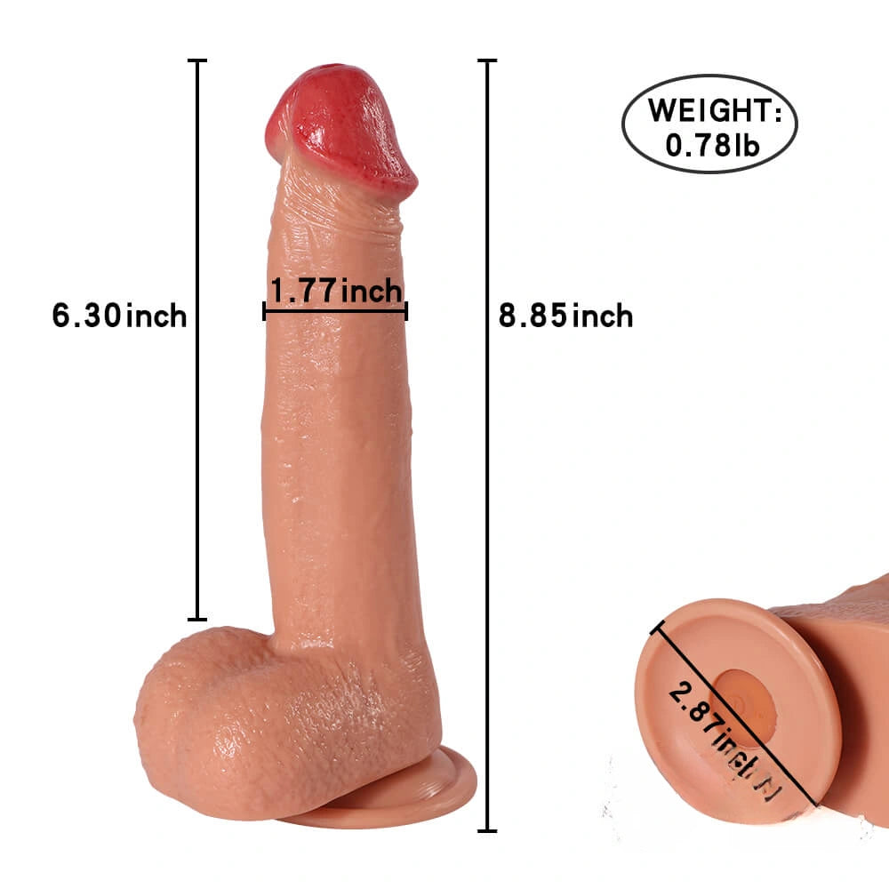 8.85in TPE 20 Frequencies Vibrating Modes Realistic Remote Dildo