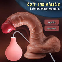8.85in Wireless Remote Control Vibrating Heating Ejaculating Real Dildo