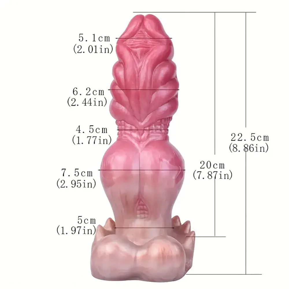 8.86in Animal Knot Soft Silicone Odd Big Dildo For Men Adult Sex Toy