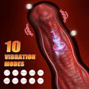 8.86in Big Monster Dildo Vibrating Thrusting Muscle Design Silicone Soft Dildo