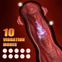 8.86in Big Monster Dildo Vibrating Thrusting Muscle Design Silicone Soft Dildo