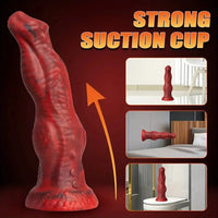 8.86in Big Monster Dildo Vibrating Thrusting Muscle Design Silicone Soft Dildo