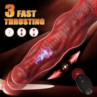 8.86in Big Monster Dildo Vibrating Thrusting Muscle Design Silicone Soft Dildo