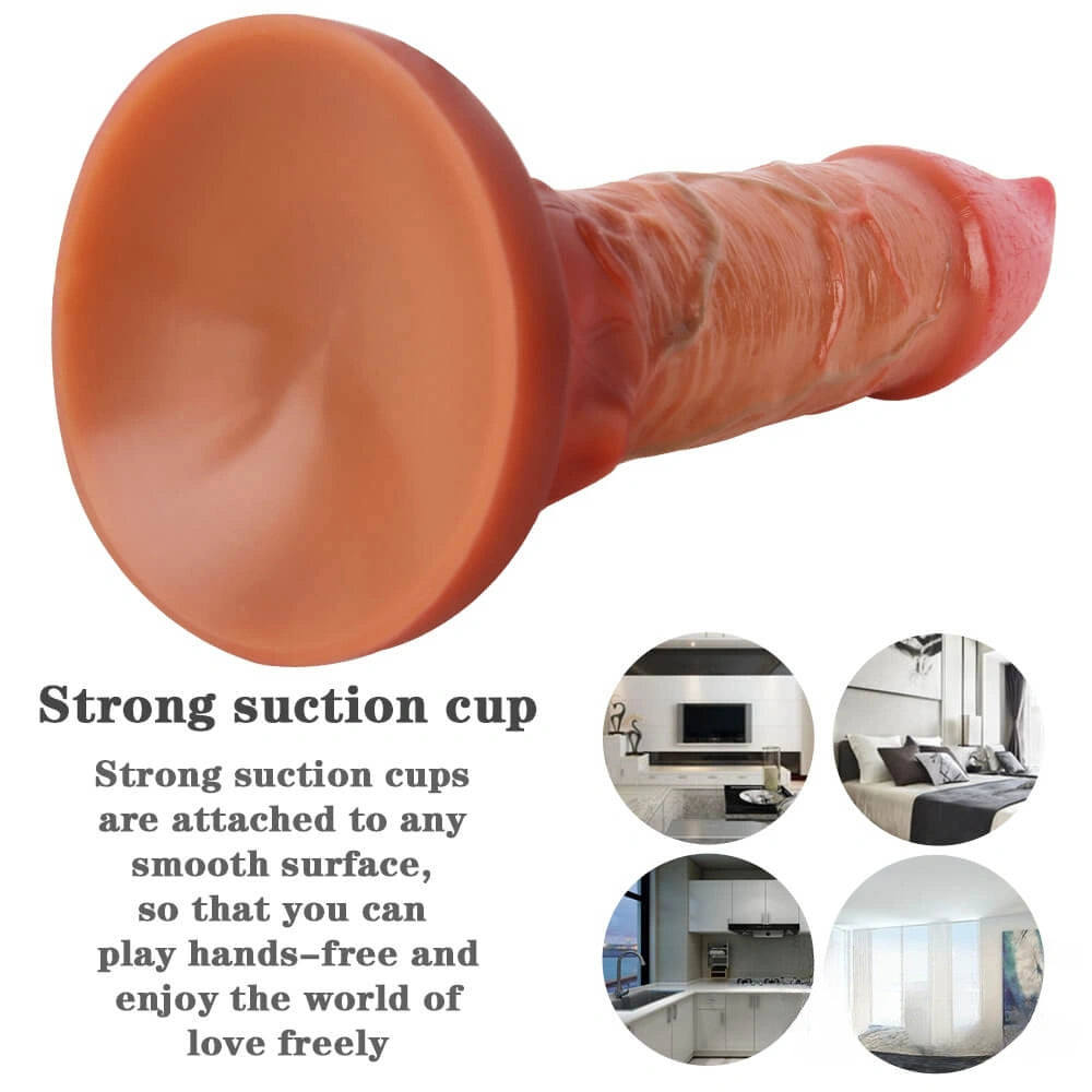 8.86in Brush Design Dildo No Eggs Sex Toy For Couples