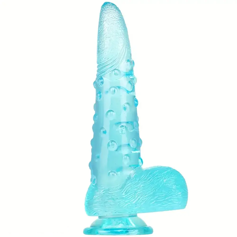 8.86in Clear Green Octopus Tentacle Spiked Big Dildo For Women Men