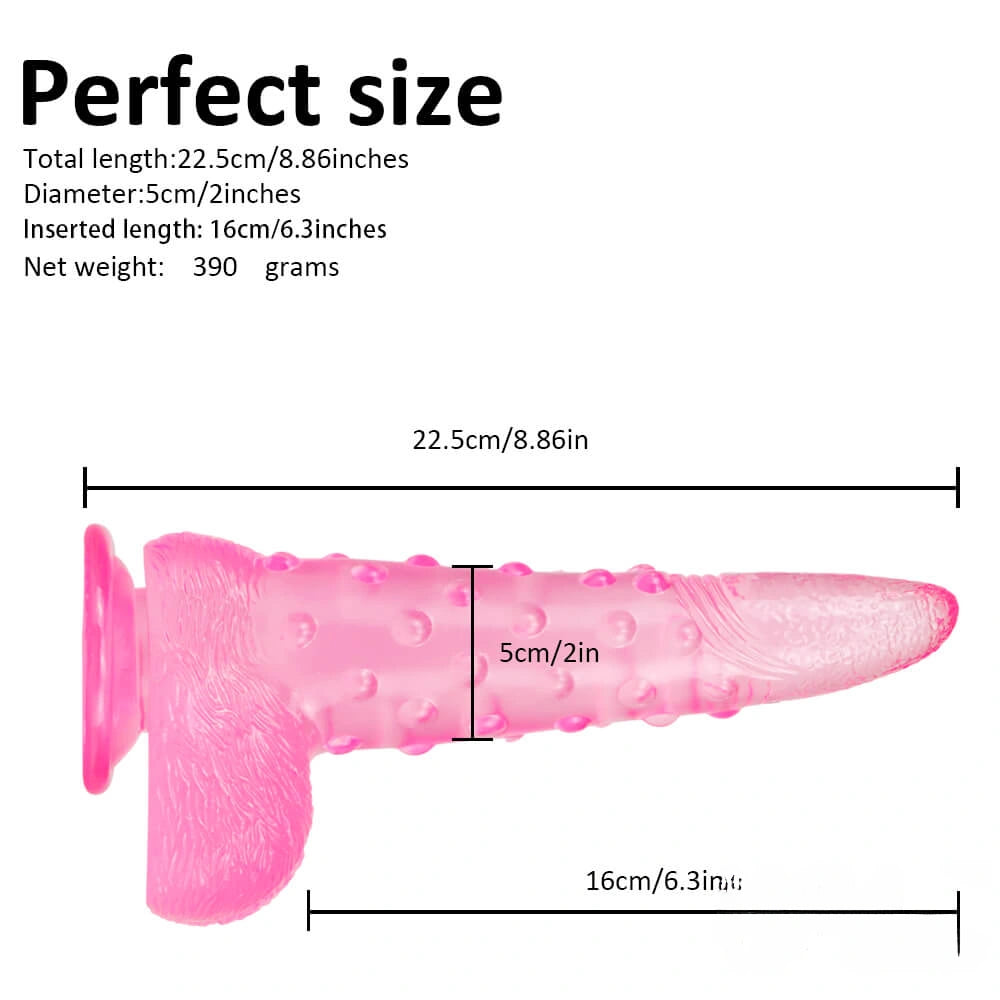 8.86in Corn Cob Dildo With Barded Dot For Women Massaging
