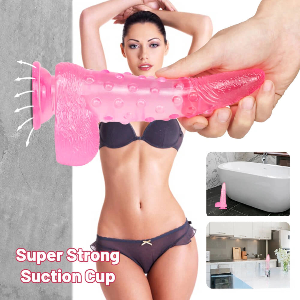 8.86in Corn Cob Dildo With Barded Dot For Women Massaging
