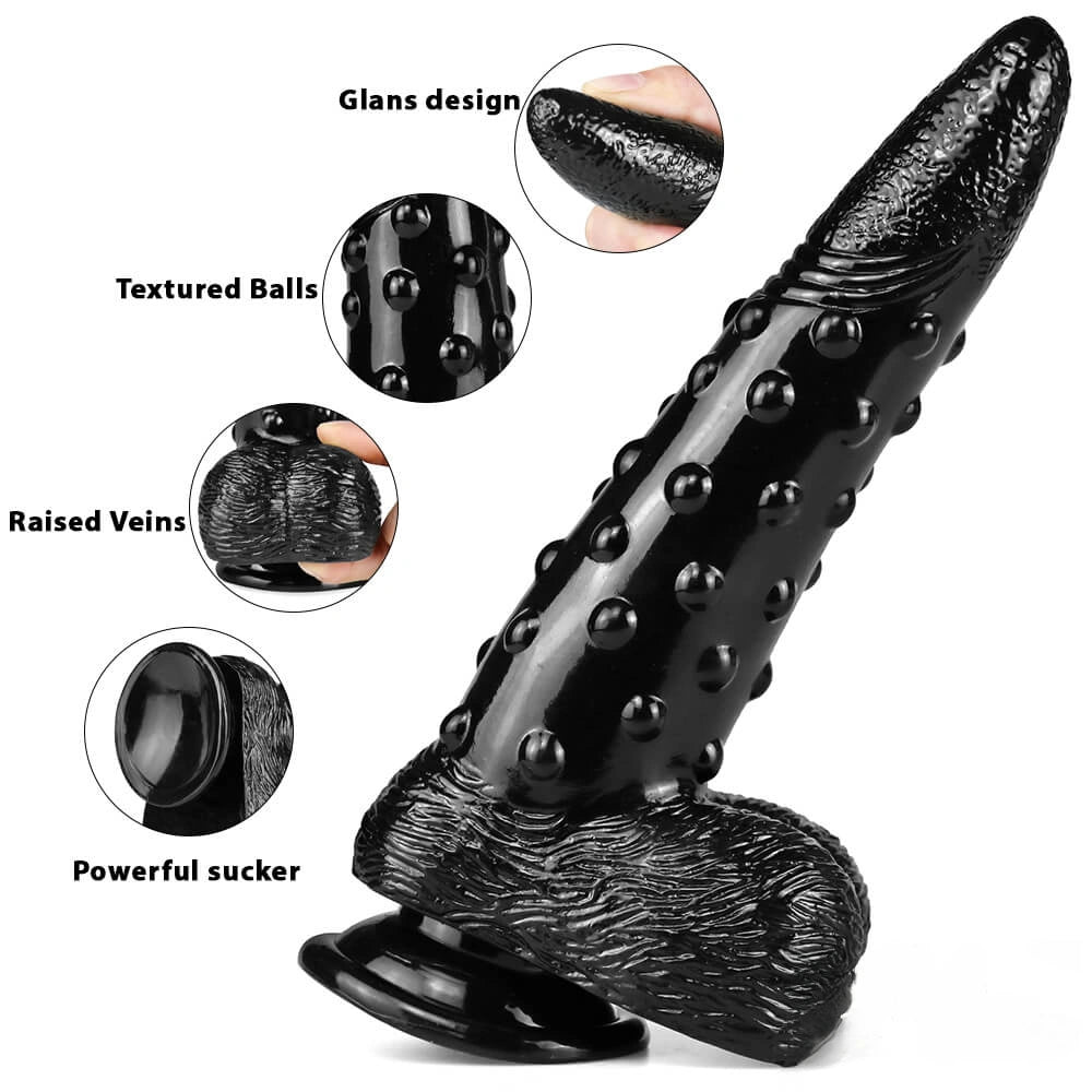 8.86in Corn Cob Dildo With Barded Dot For Women Massaging