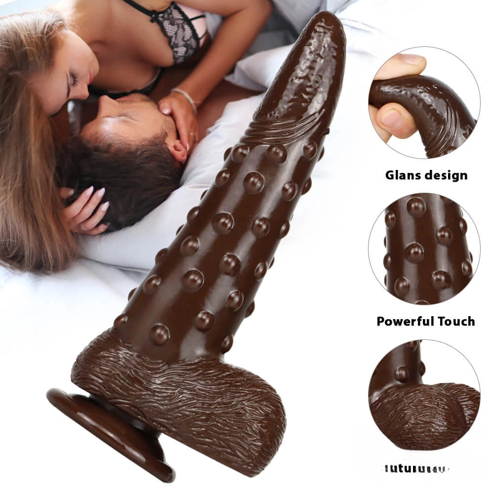 8.86in Corn Cob Dildo With Barded Dot For Women Massaging