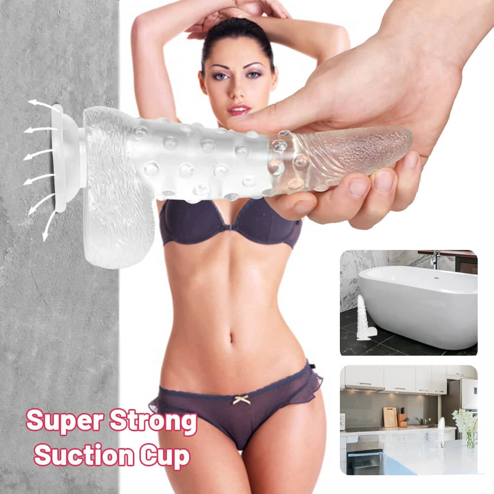 8.86in Corn Cob Dildo With Barded Dot For Women Massaging