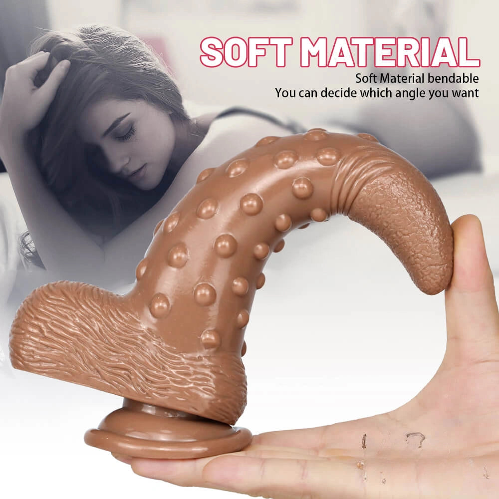 8.86in Corn Cob Dildo With Barded Dot For Women Massaging