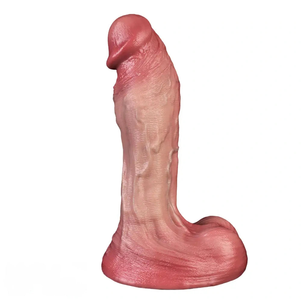 8.86in Double-layer Liquid Silicone Skin-like Soft Dildo Adult Toy For Women