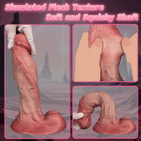 8.86in Double-layer Liquid Silicone Skin-like Soft Dildo Adult Toy For Women