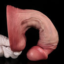 8.86in Double-layer Liquid Silicone Skin-like Soft Dildo Adult Toy For Women