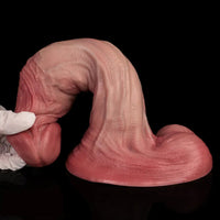 8.86in Double-layer Liquid Silicone Skin-like Soft Dildo Adult Toy For Women