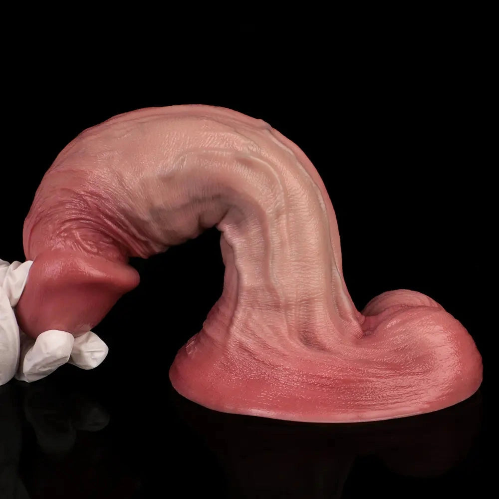 8.86in Double-layer Liquid Silicone Skin-like Soft Dildo Adult Toy For Women
