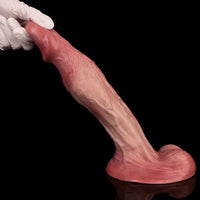 8.86in Double-layer Liquid Silicone Skin-like Soft Dildo Adult Toy For Women
