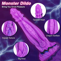 8.86in Dragon Creature Big Cock Silicone Dildo Pleasure Cock Device